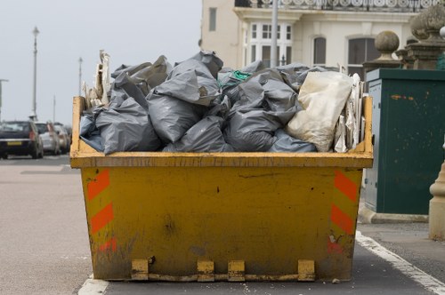 Business waste removal truck in Millbank